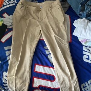 Straight leg khaki pants